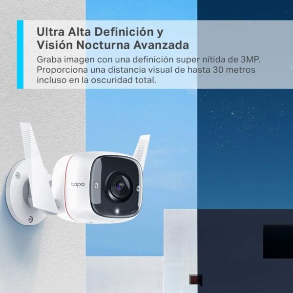 TP-Link TAPO C310 - Camara de Seguridad WiFi Exterior Interior,Resolución 3MP, IP66 con Visión Nocturna, Detección de Movimiento y Alarma Instantánea - Imagen 6