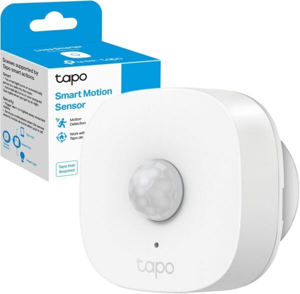 TP-Link Tapo Sensor de movimiento, T100 requiere Tapo Hub, batería de larga duración con protocolo inalámbrico de baja potencia