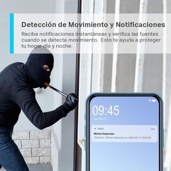 TP-Link TAPO C310 - Camara de Seguridad WiFi Exterior Interior,Resolución 3MP, IP66 con Visión Nocturna, Detección de Movimiento y Alarma Instantánea - Imagen 5
